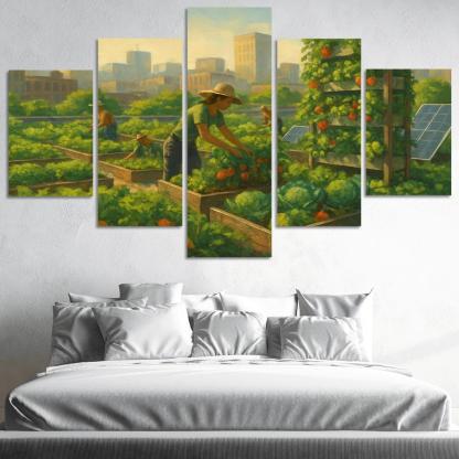 Sustainable Urban Agriculture Innovations premium artwork frames