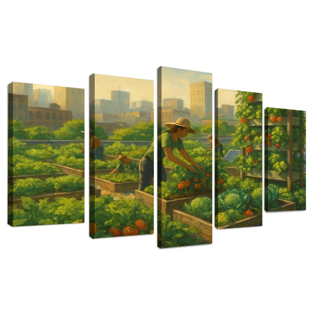 Sustainable Urban Agriculture Innovations premium artwork frames