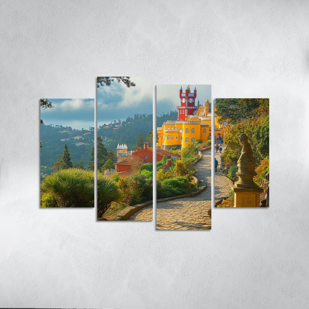 Pena Palace Park Gardens multi-panel paintings