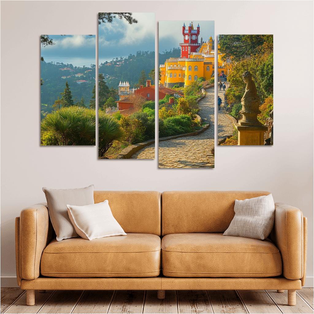 Pena Palace Park Gardens multi-panel paintings