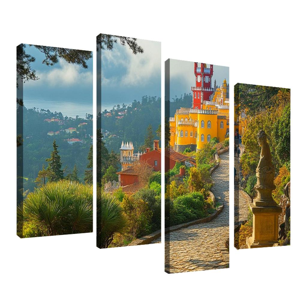 Pena Palace Park Gardens multi-panel paintings