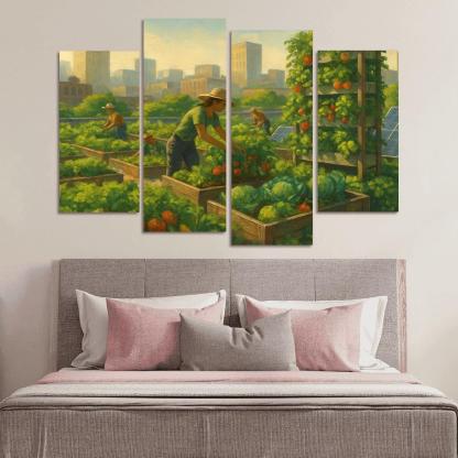 Sustainable Urban Agriculture Innovations premium artwork frames