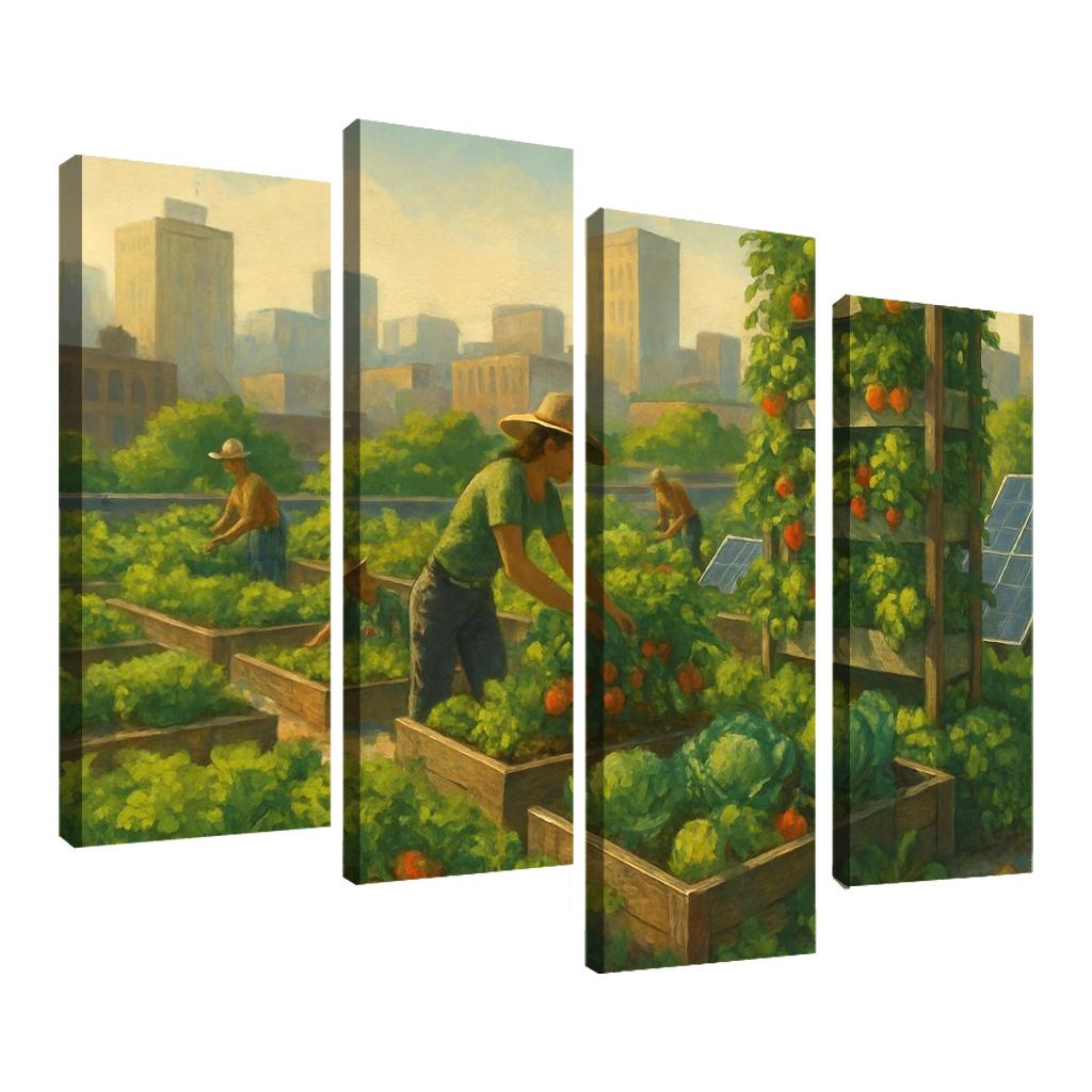 Sustainable Urban Agriculture Innovations premium artwork frames