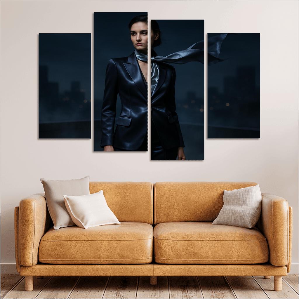 Moonlit Satin Suiting oil paintings frame