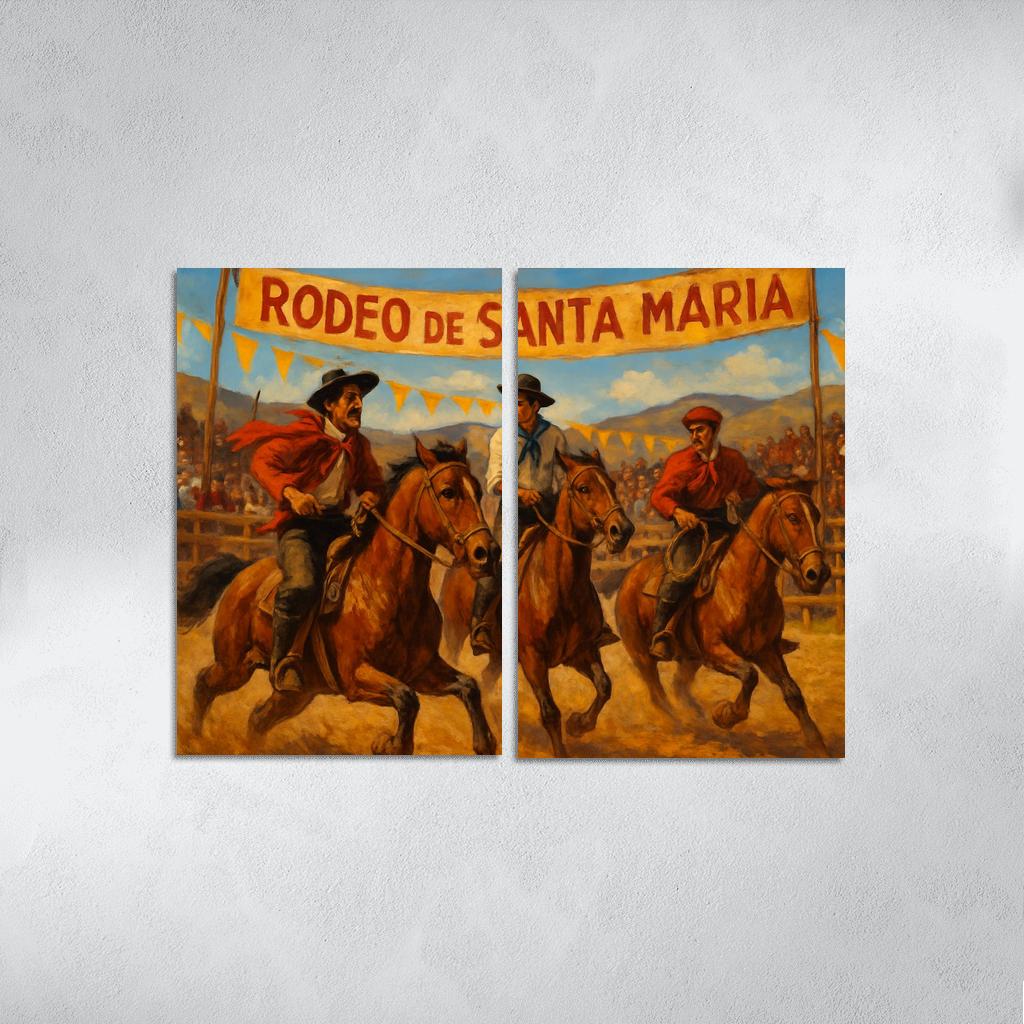 Rodeo De Santa Maria - Argentina oil paintings frame