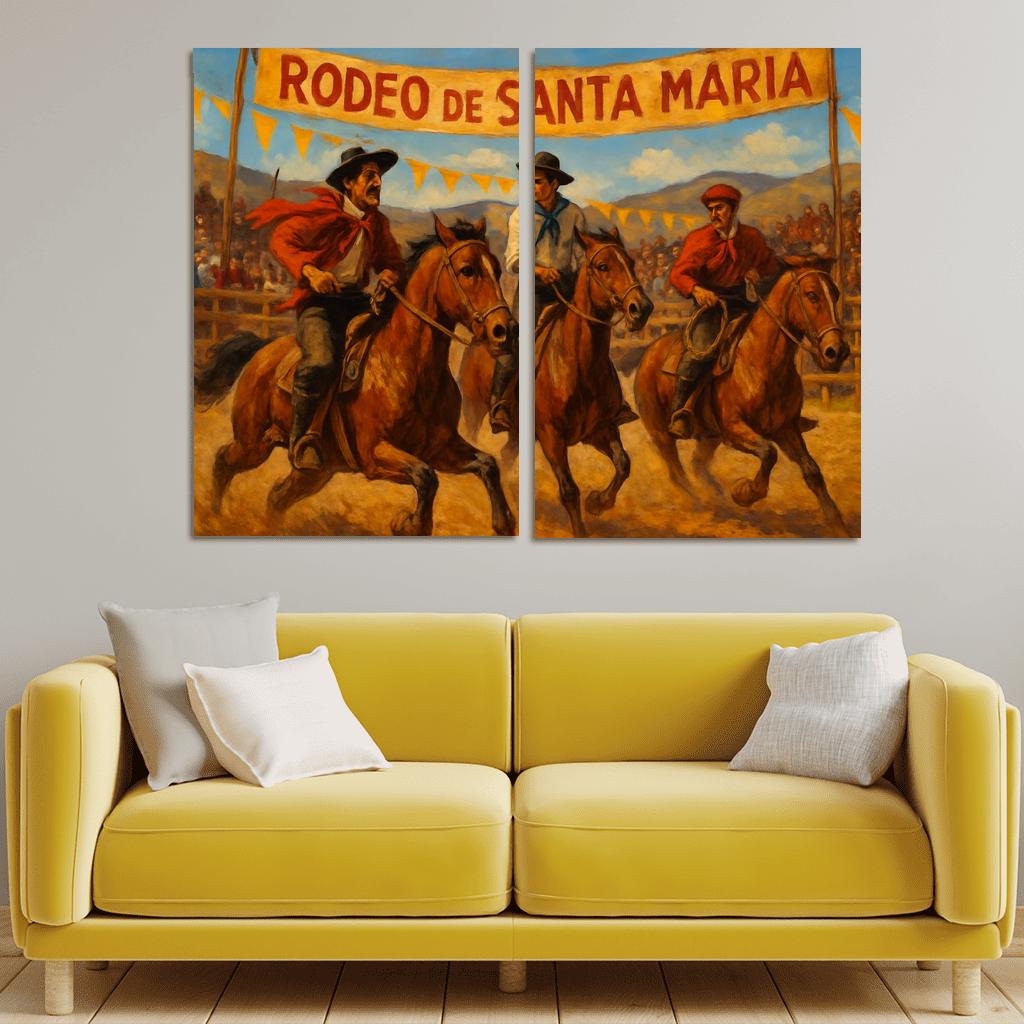 Rodeo De Santa Maria - Argentina oil paintings frame