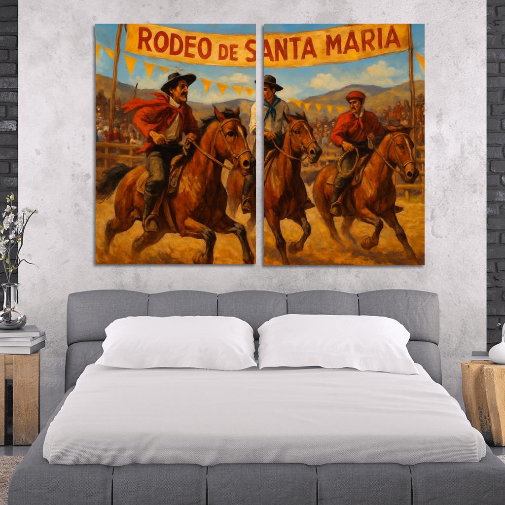 Rodeo De Santa Maria - Argentina oil paintings frame