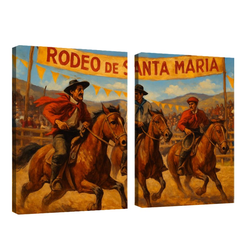 Rodeo De Santa Maria - Argentina oil paintings frame