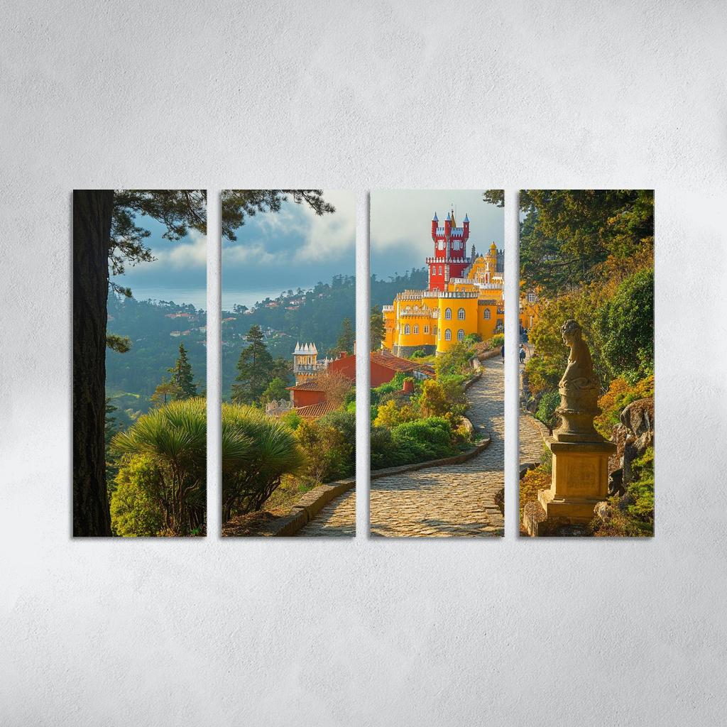 Pena Palace Park Gardens multi-panel paintings