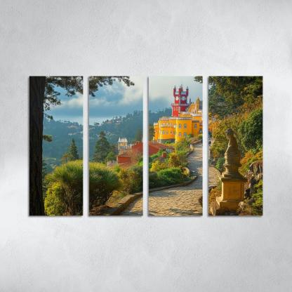 Pena Palace Park Gardens multi-panel paintings