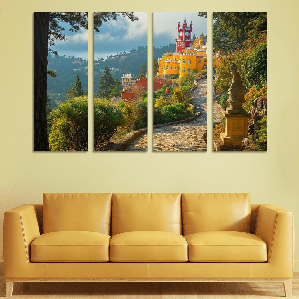 Pena Palace Park Gardens multi-panel paintings
