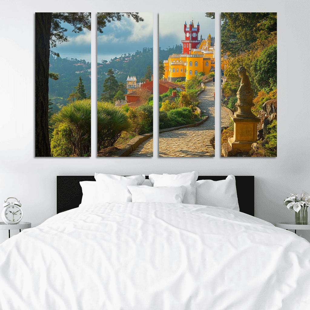 Pena Palace Park Gardens multi-panel paintings