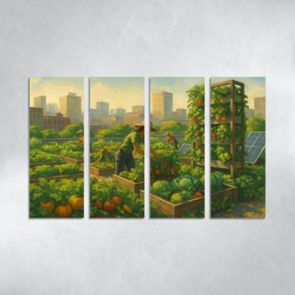 Sustainable Urban Agriculture Innovations premium artwork frames