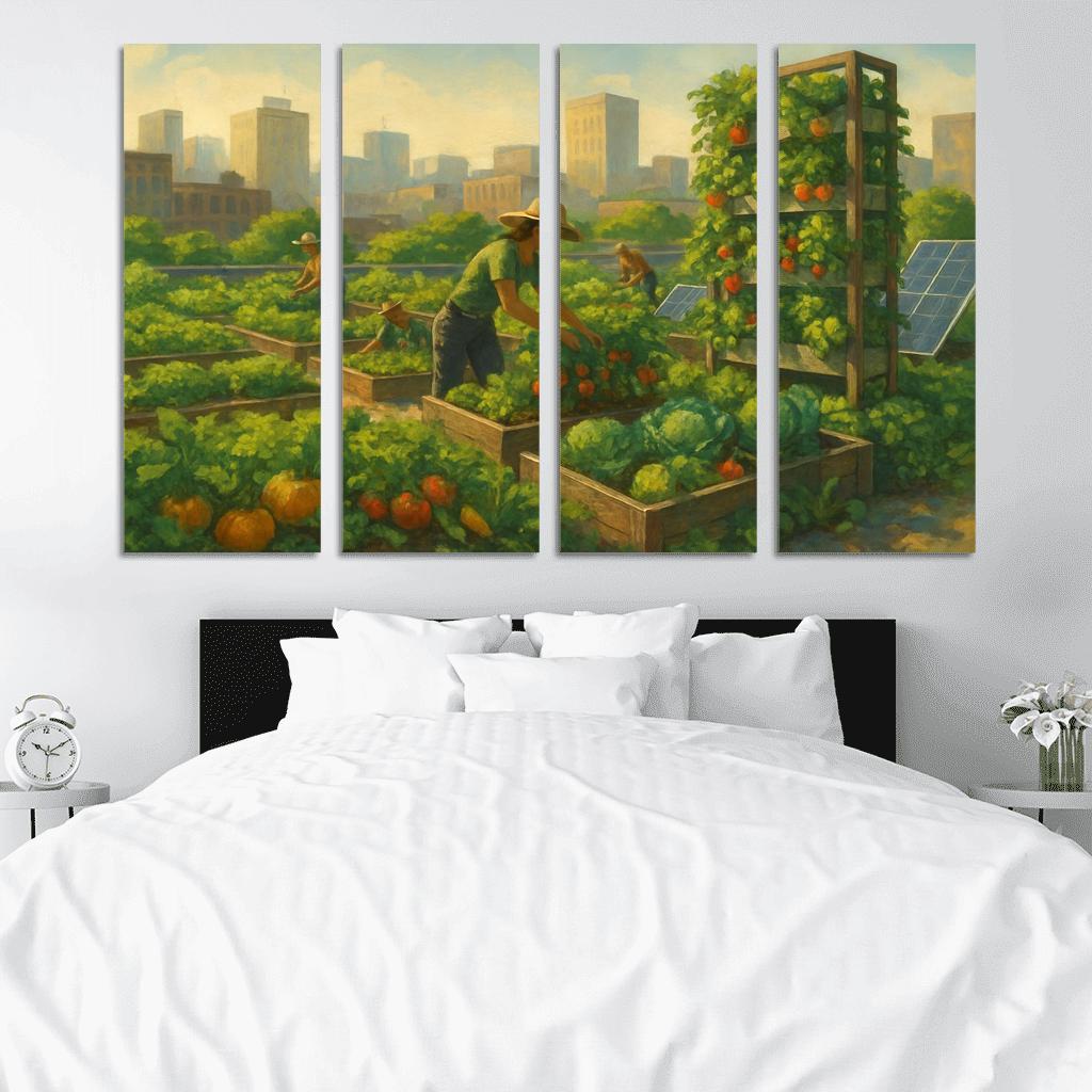 Sustainable Urban Agriculture Innovations premium artwork frames