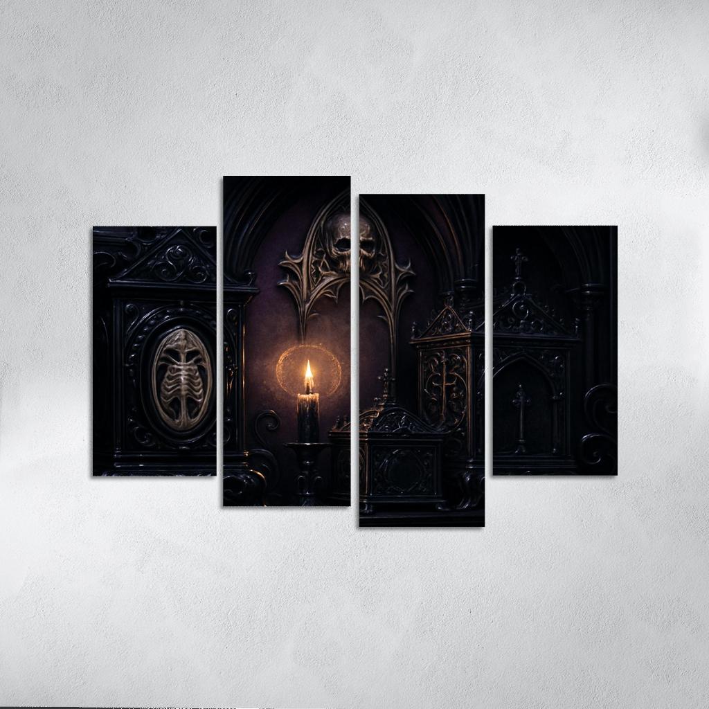 Obsidian Reliquary Altarpiece custom paintings frame