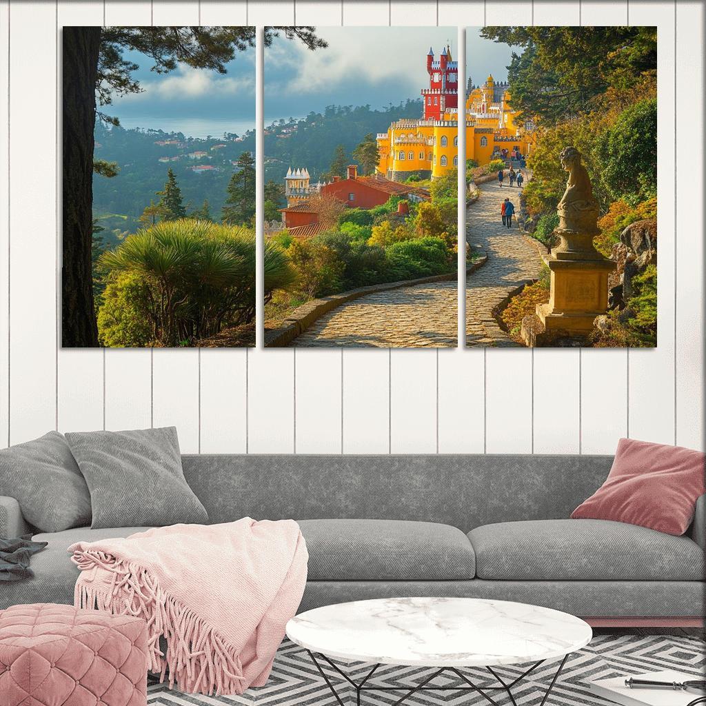 Pena Palace Park Gardens multi-panel paintings