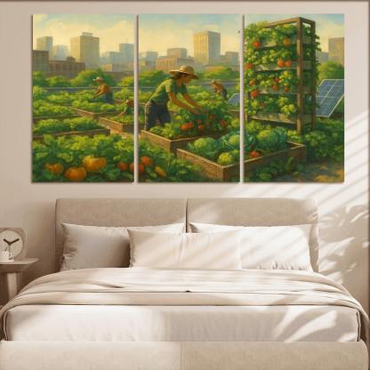 Sustainable Urban Agriculture Innovations premium artwork frames