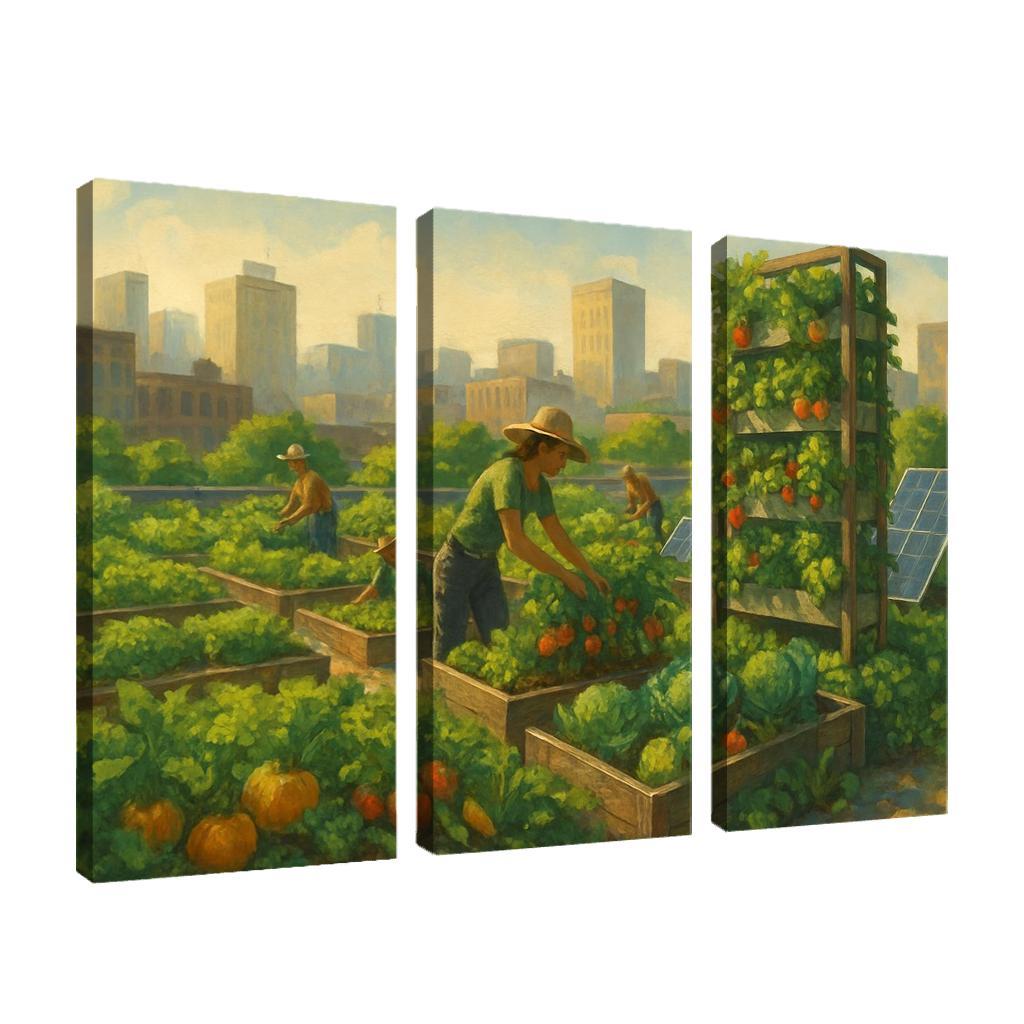 Sustainable Urban Agriculture Innovations premium artwork frames