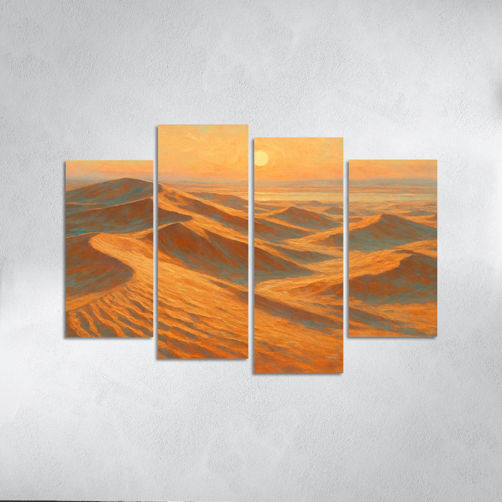 Amber Dunes At Dawn canvas paintings frame
