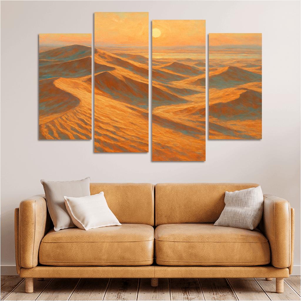 Amber Dunes At Dawn canvas paintings frame