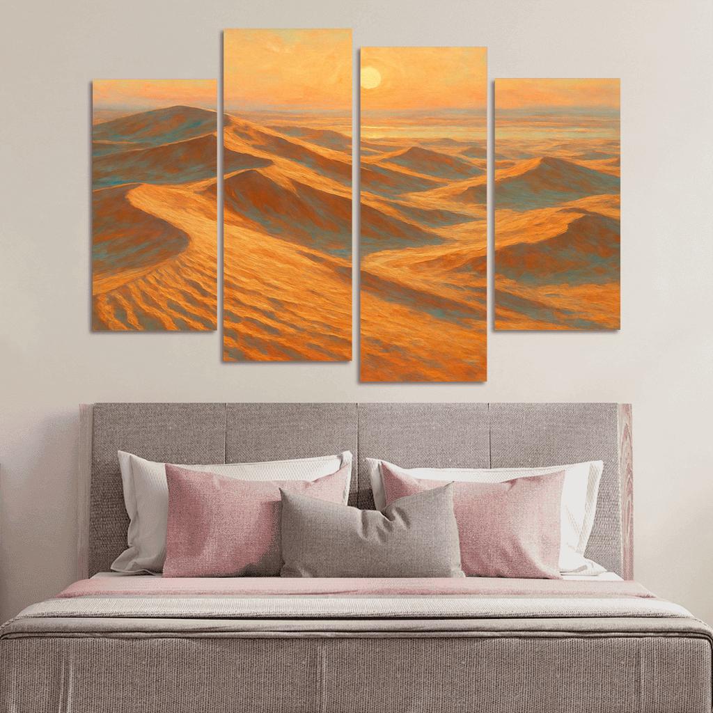Amber Dunes At Dawn canvas paintings frame
