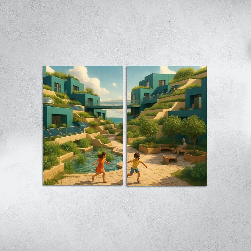 Tidal Terrace Habitats custom paintings frame