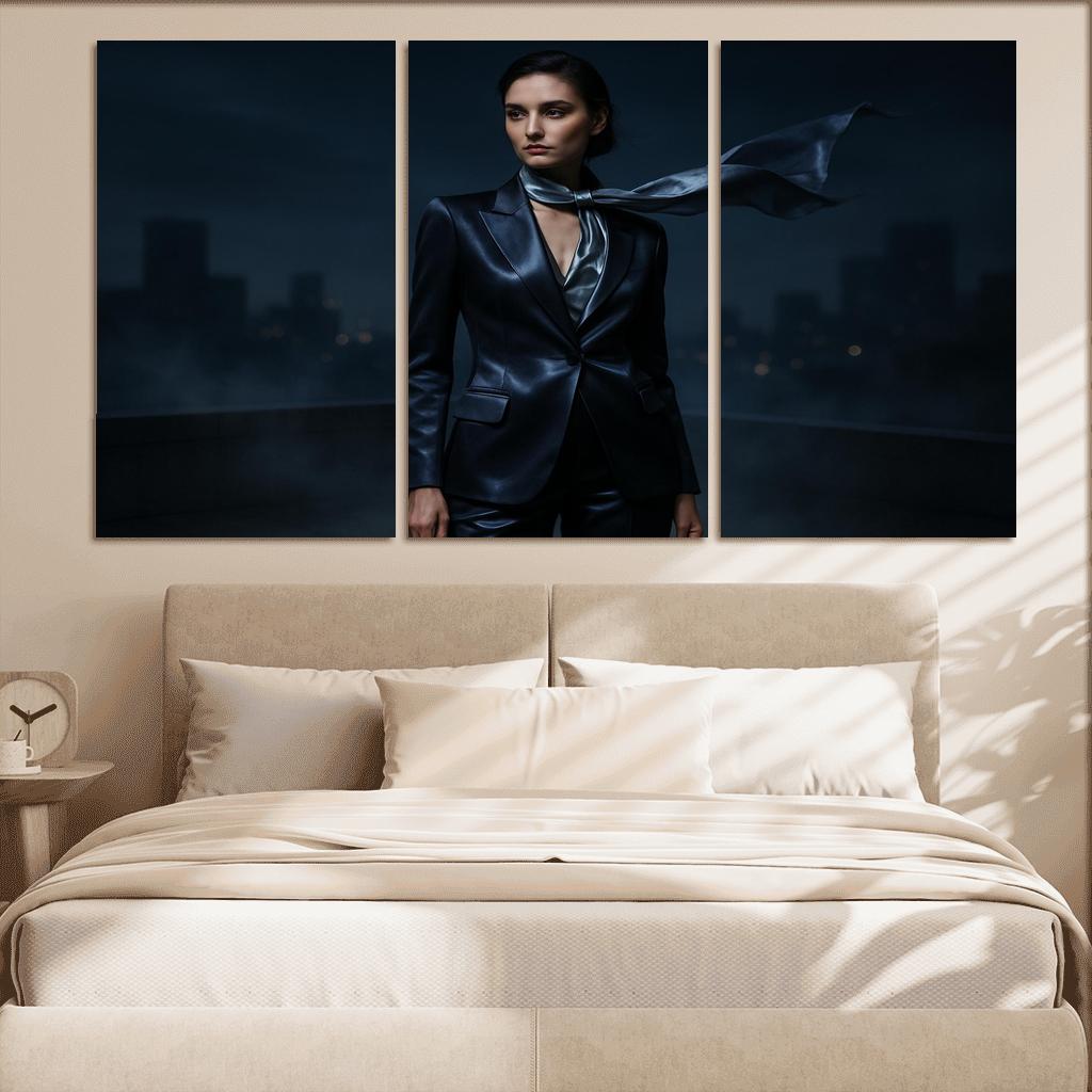 Moonlit Satin Suiting oil paintings frame