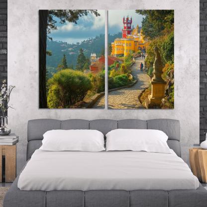 Pena Palace Park Gardens multi-panel paintings