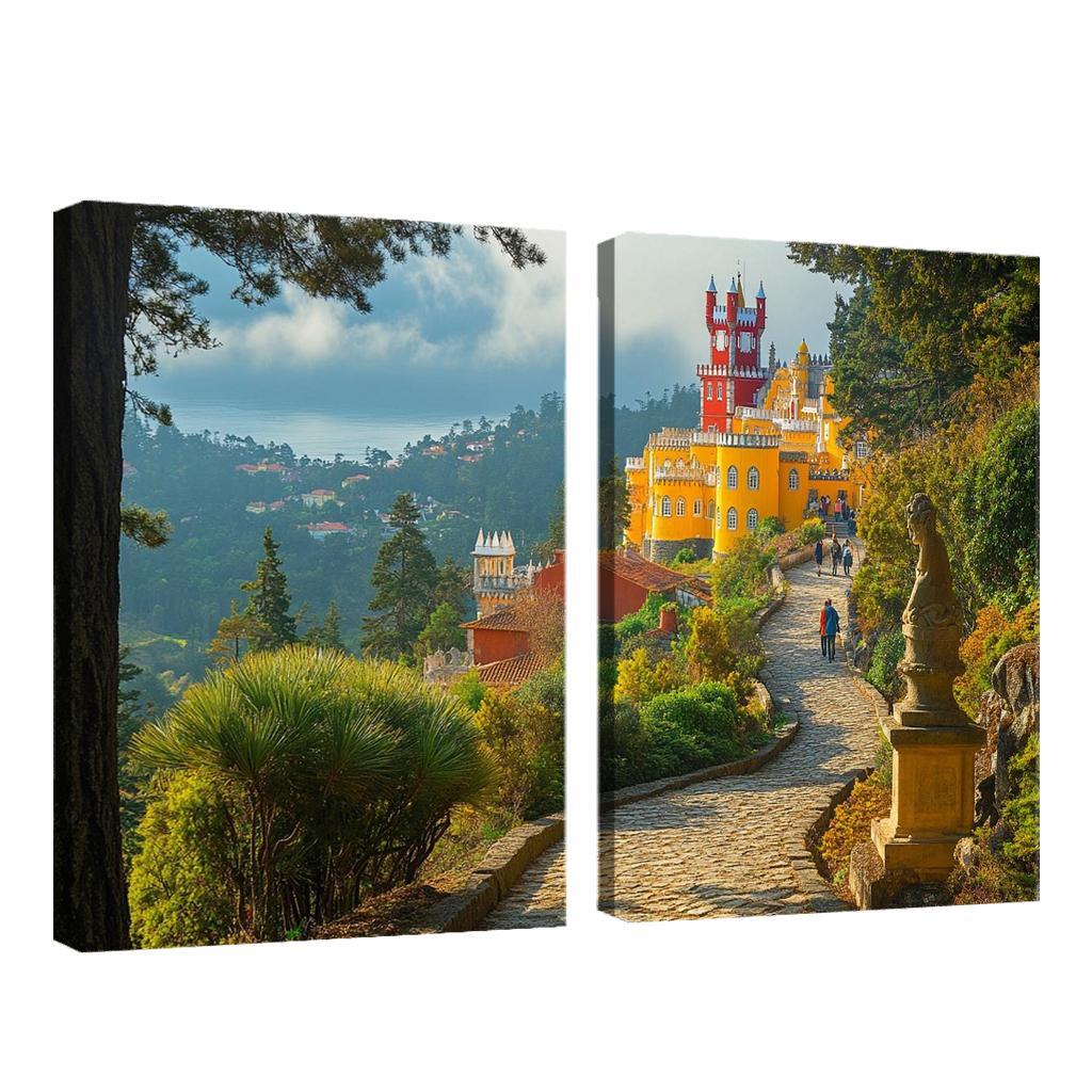 Pena Palace Park Gardens multi-panel paintings
