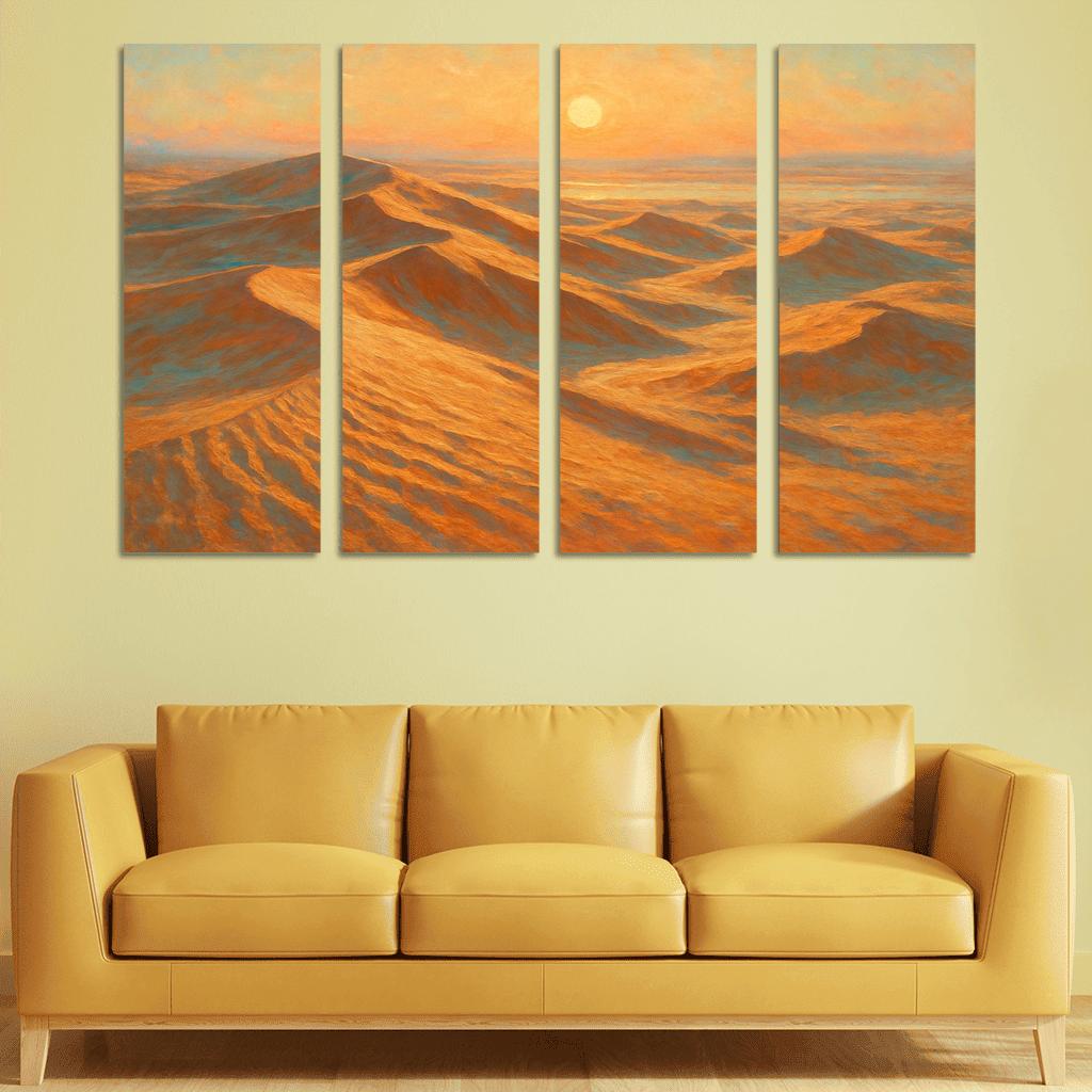 Amber Dunes At Dawn canvas paintings frame