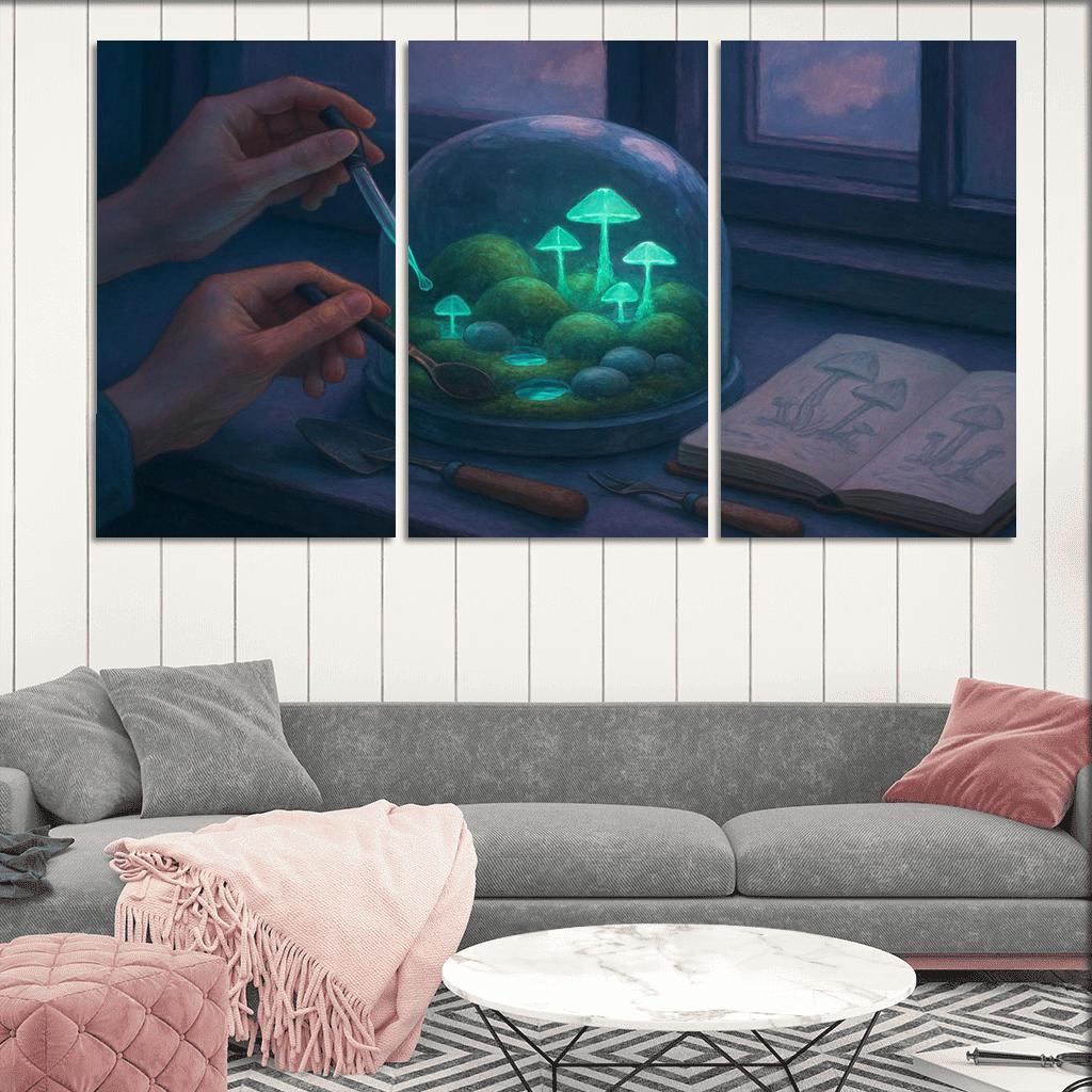 Bioluminescent Miniature Terrarium modern paintings frame