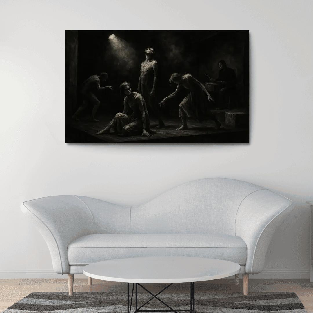 Butoh Night Theatrical Shadows framed paintings