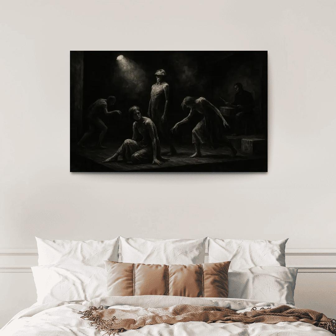 Butoh Night Theatrical Shadows framed paintings