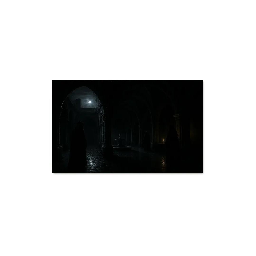 Nocturnal Cloister abstract paintings frame