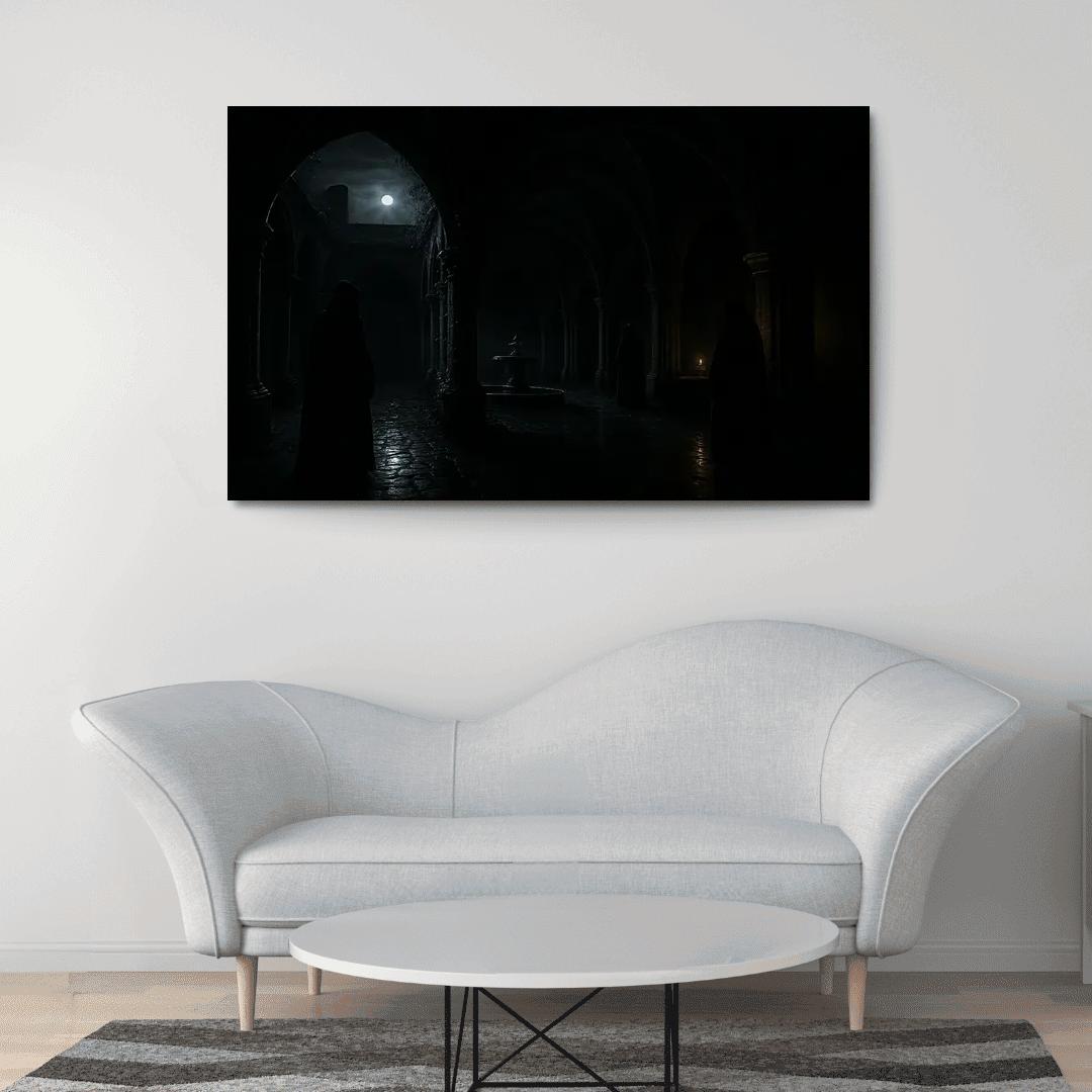 Nocturnal Cloister abstract paintings frame