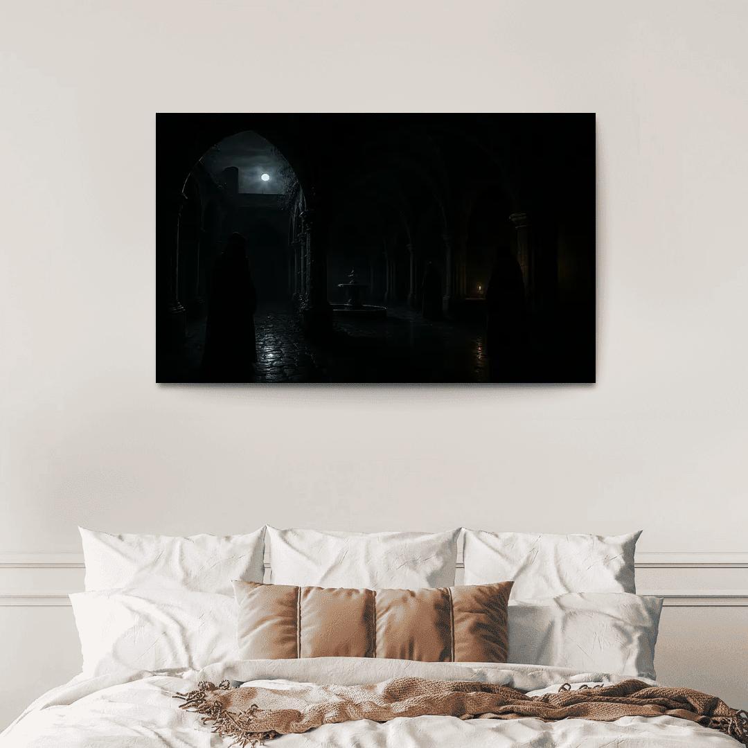 Nocturnal Cloister abstract paintings frame