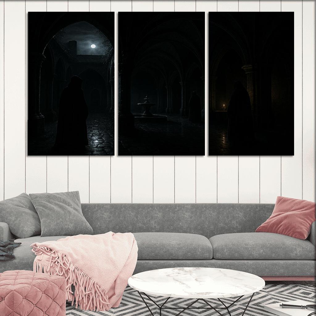 Nocturnal Cloister abstract paintings frame