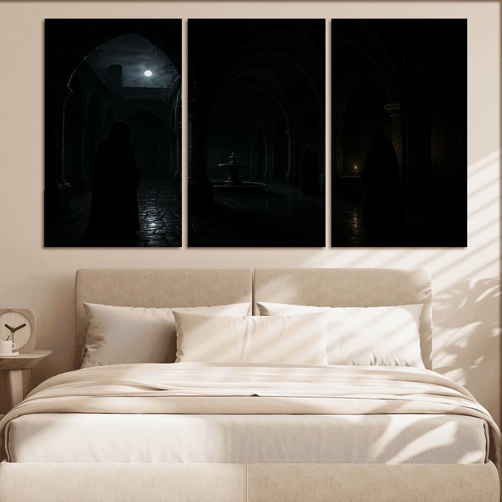 Nocturnal Cloister abstract paintings frame