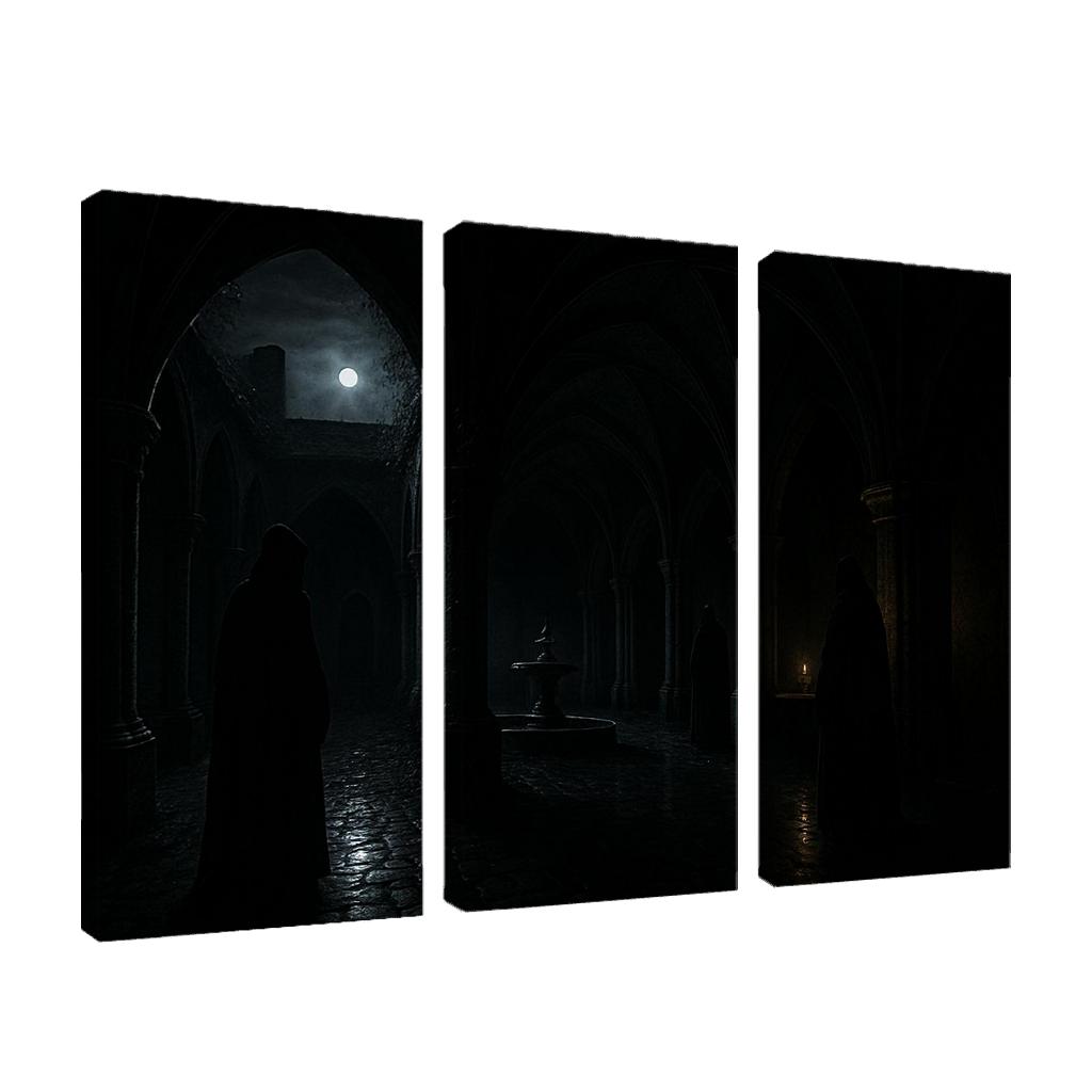 Nocturnal Cloister abstract paintings frame