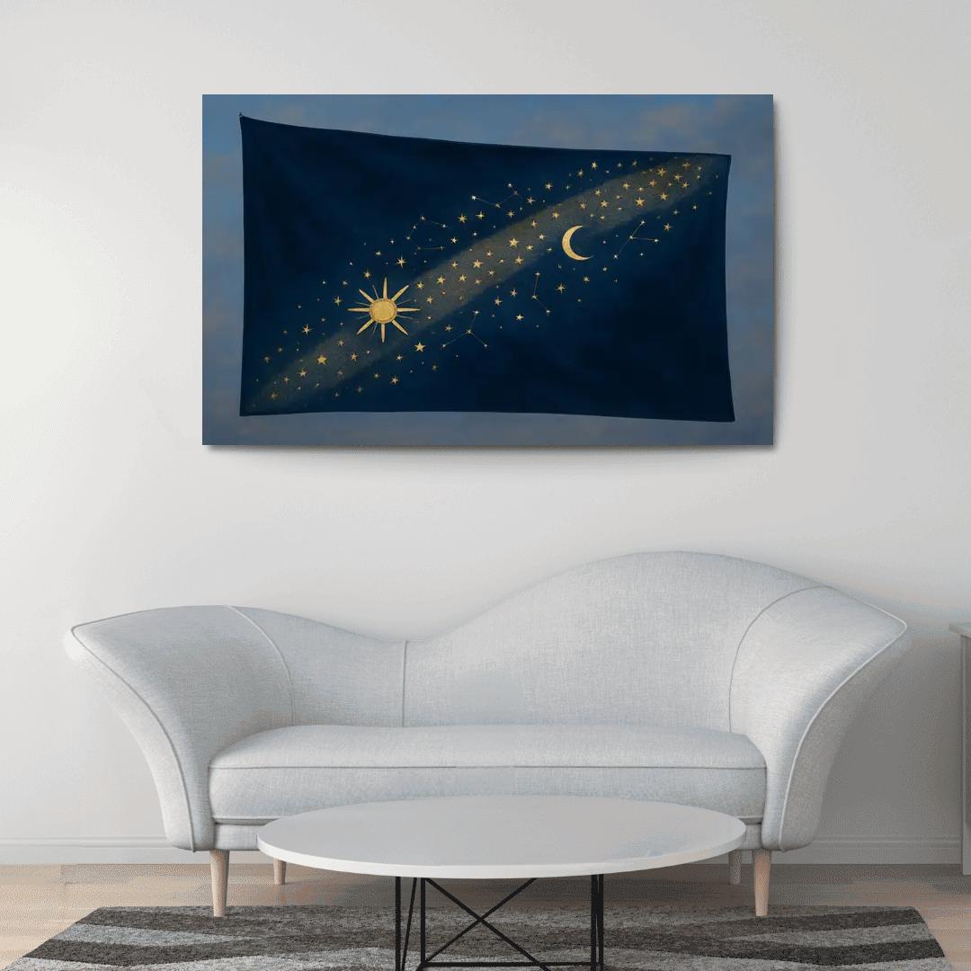 Celestial Band Flag Study canvas paintings frame