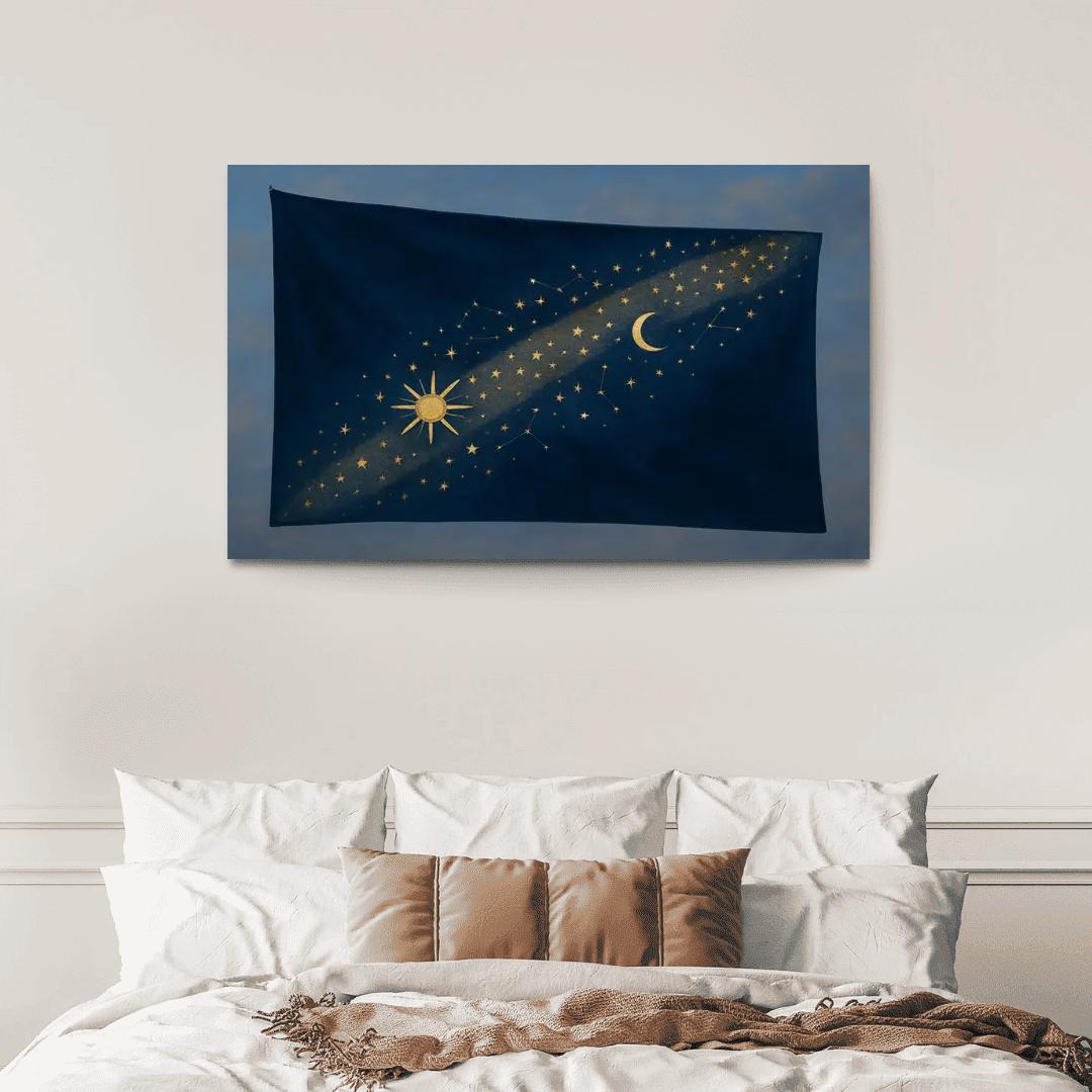 Celestial Band Flag Study canvas paintings frame