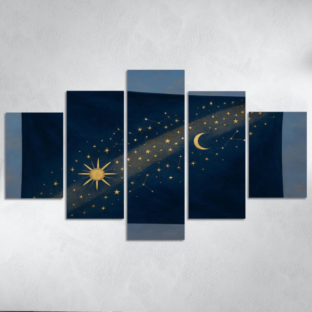 Celestial Band Flag Study canvas paintings frame