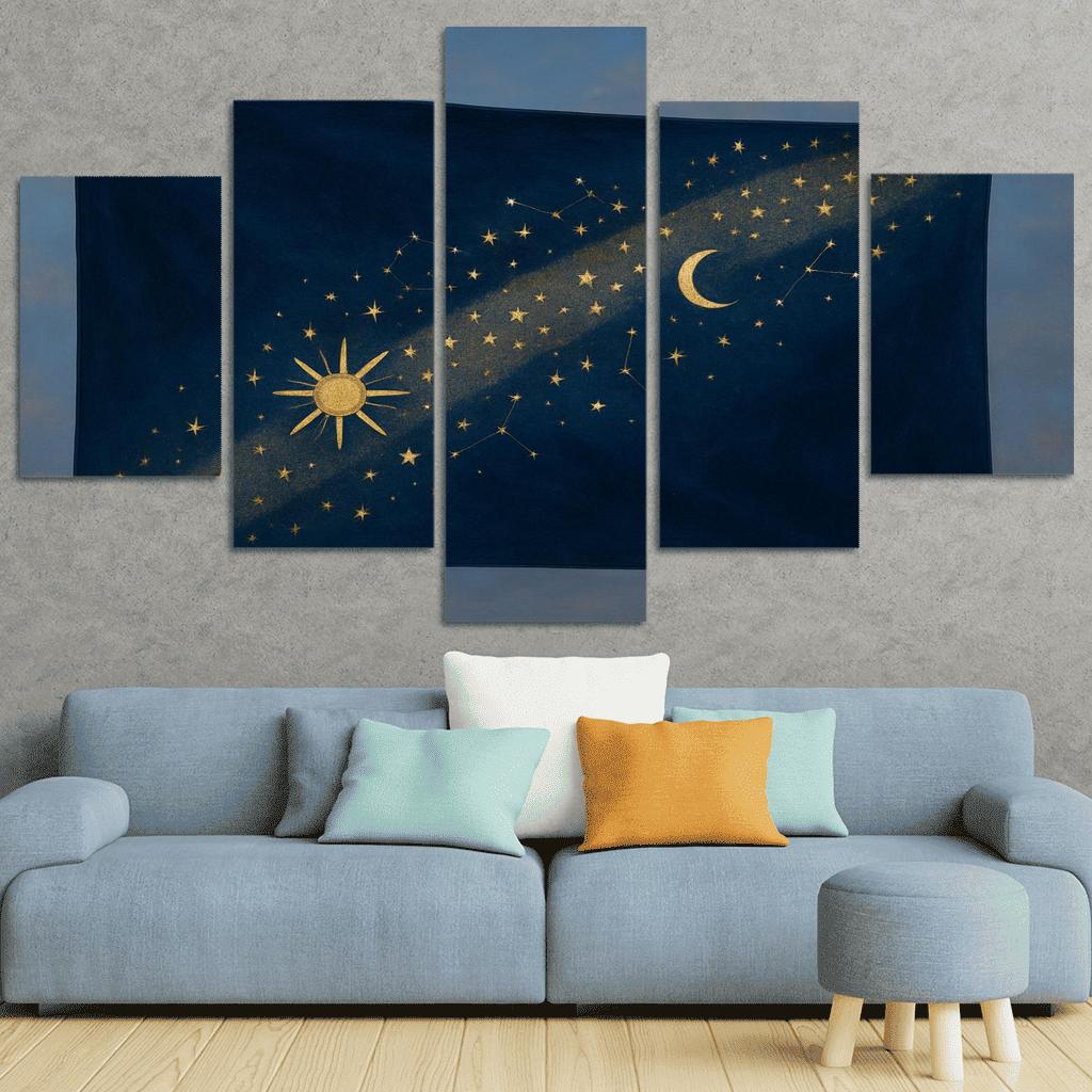 Celestial Band Flag Study canvas paintings frame