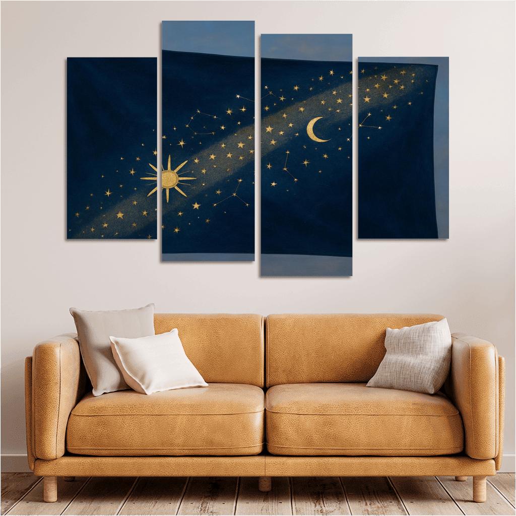 Celestial Band Flag Study canvas paintings frame