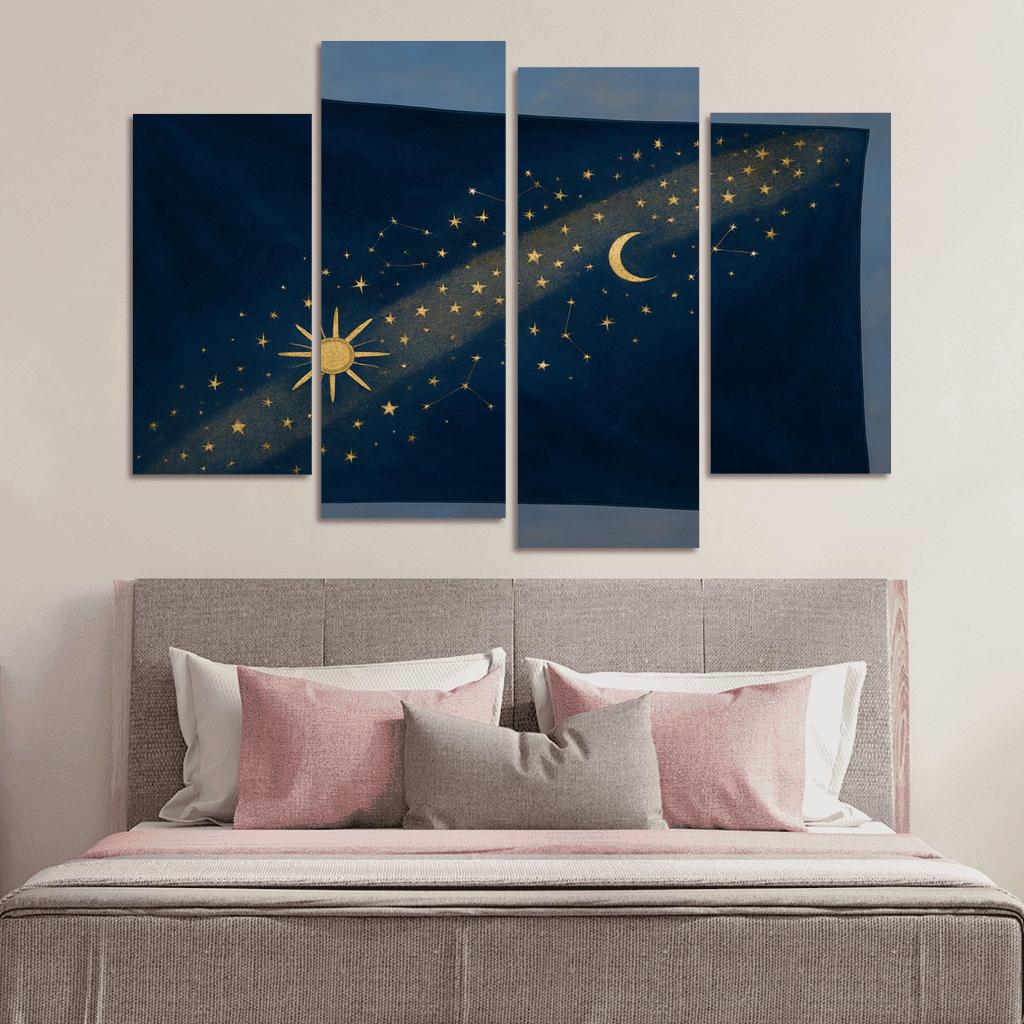 Celestial Band Flag Study canvas paintings frame