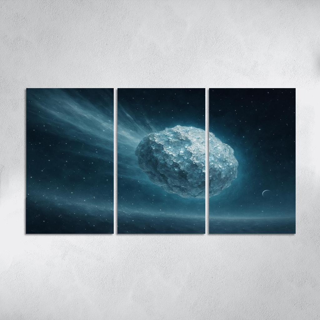 Crystalline Ice Plume Comet modern paintings frame