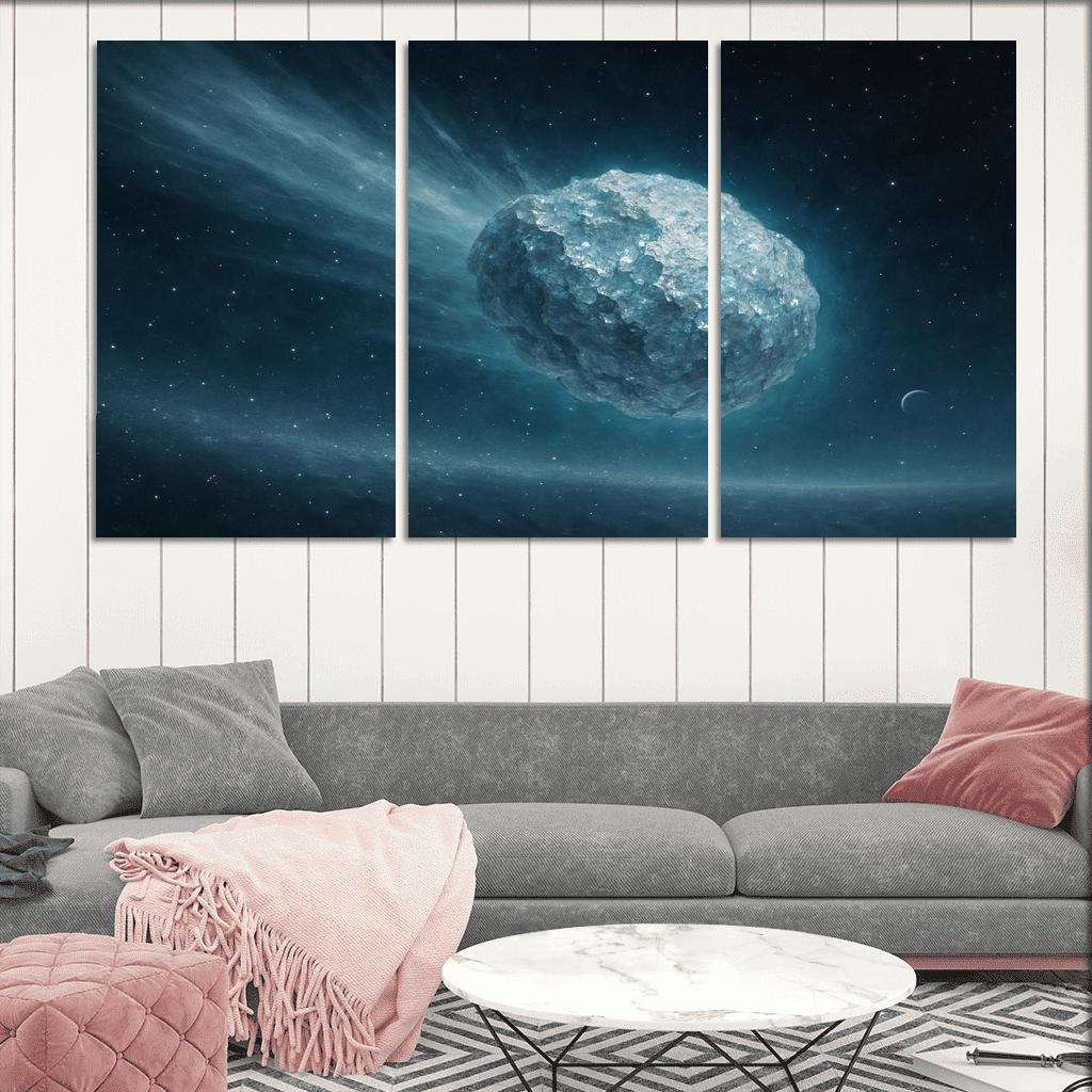 Crystalline Ice Plume Comet modern paintings frame