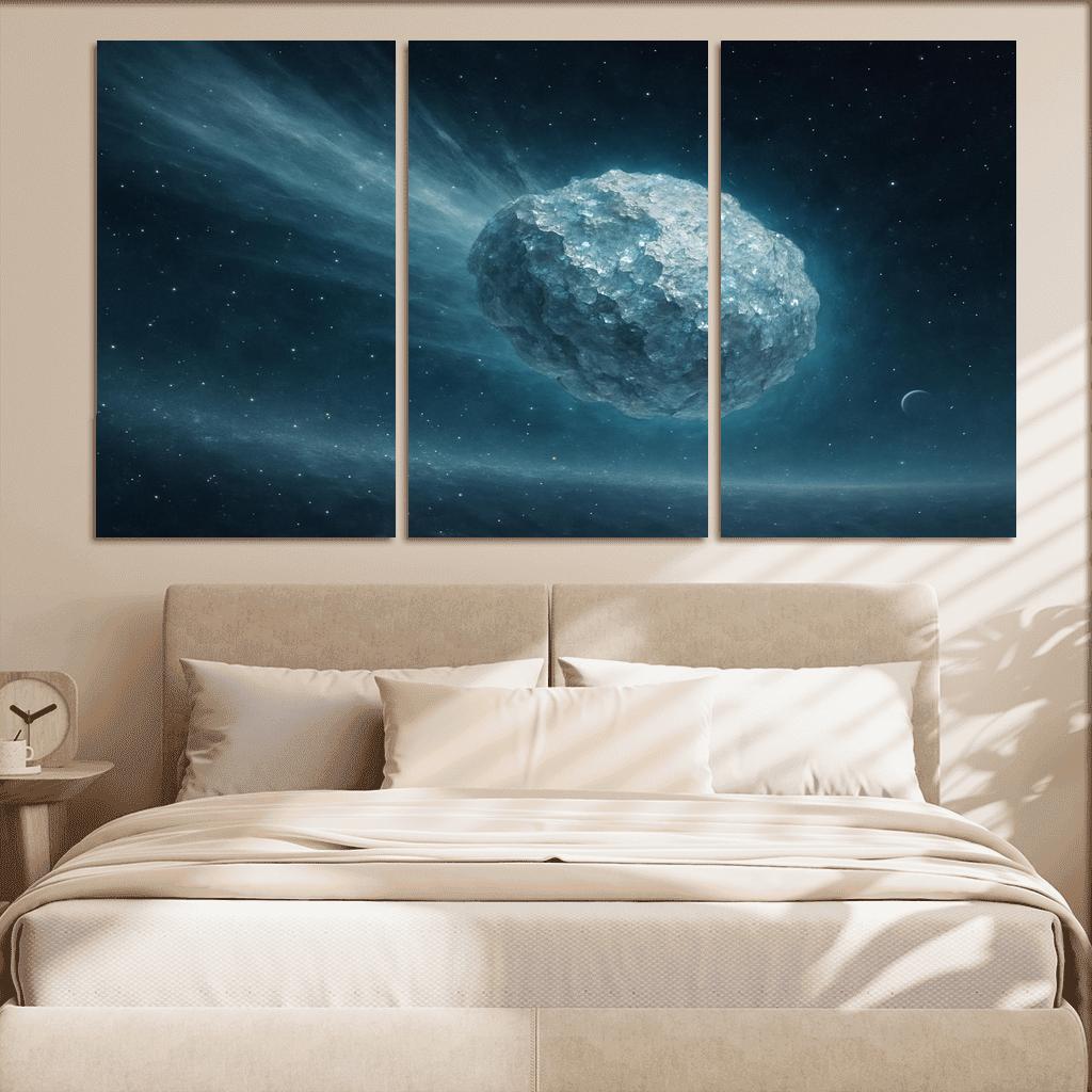 Crystalline Ice Plume Comet modern paintings frame