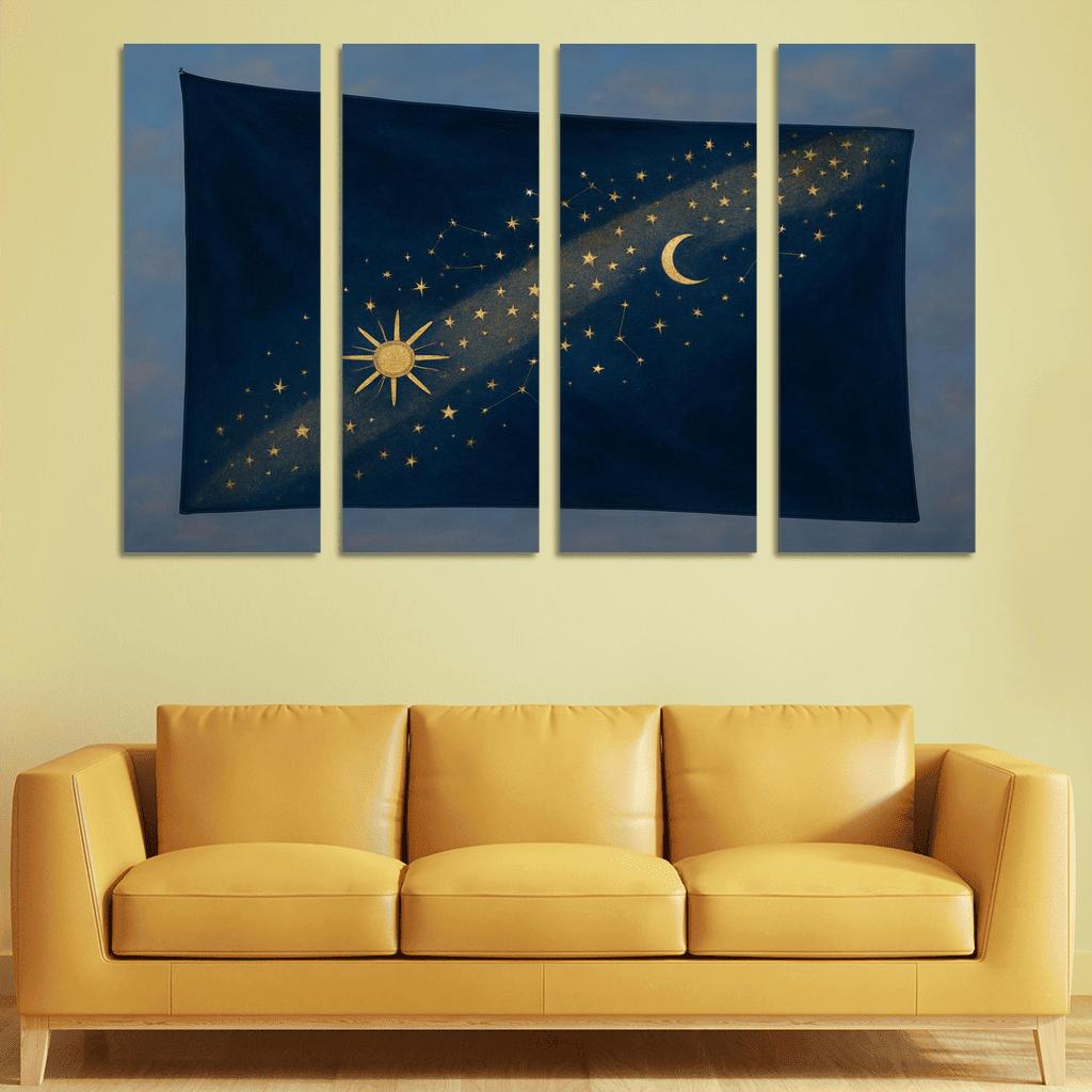 Celestial Band Flag Study canvas paintings frame