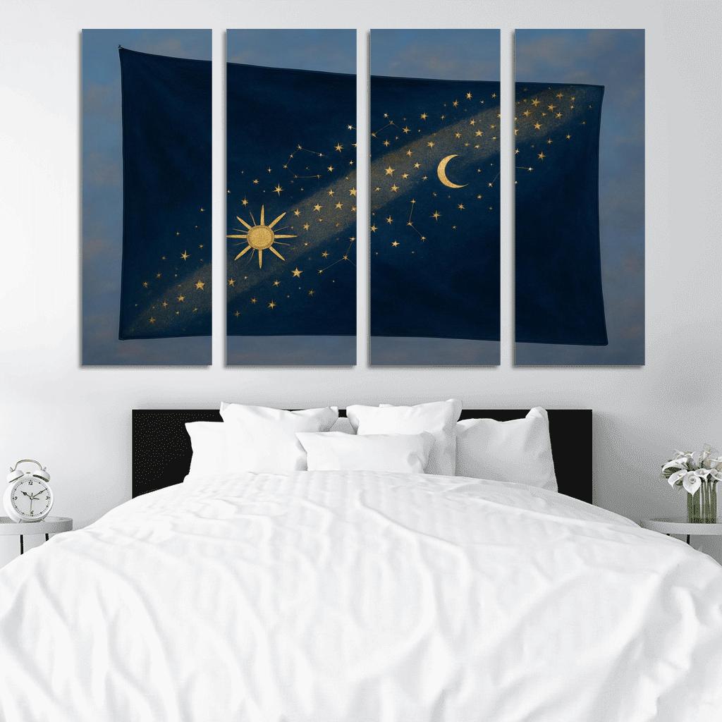 Celestial Band Flag Study canvas paintings frame